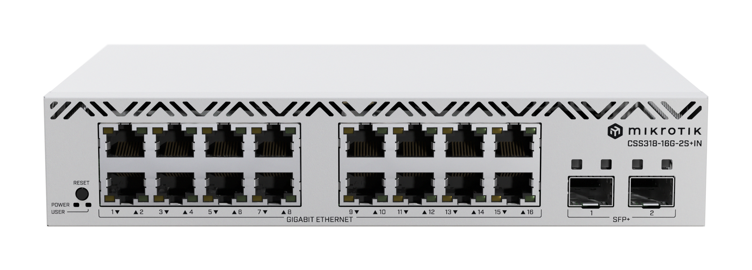 CSS318-16G-2SPlus-IN Cloud Smart Switch 318-16G-2S+IN with SwitchOS, desktop case 